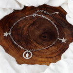 Load image into Gallery viewer, Madhuban Star 925 Sterling Silver Anklets with Adjustable Length
