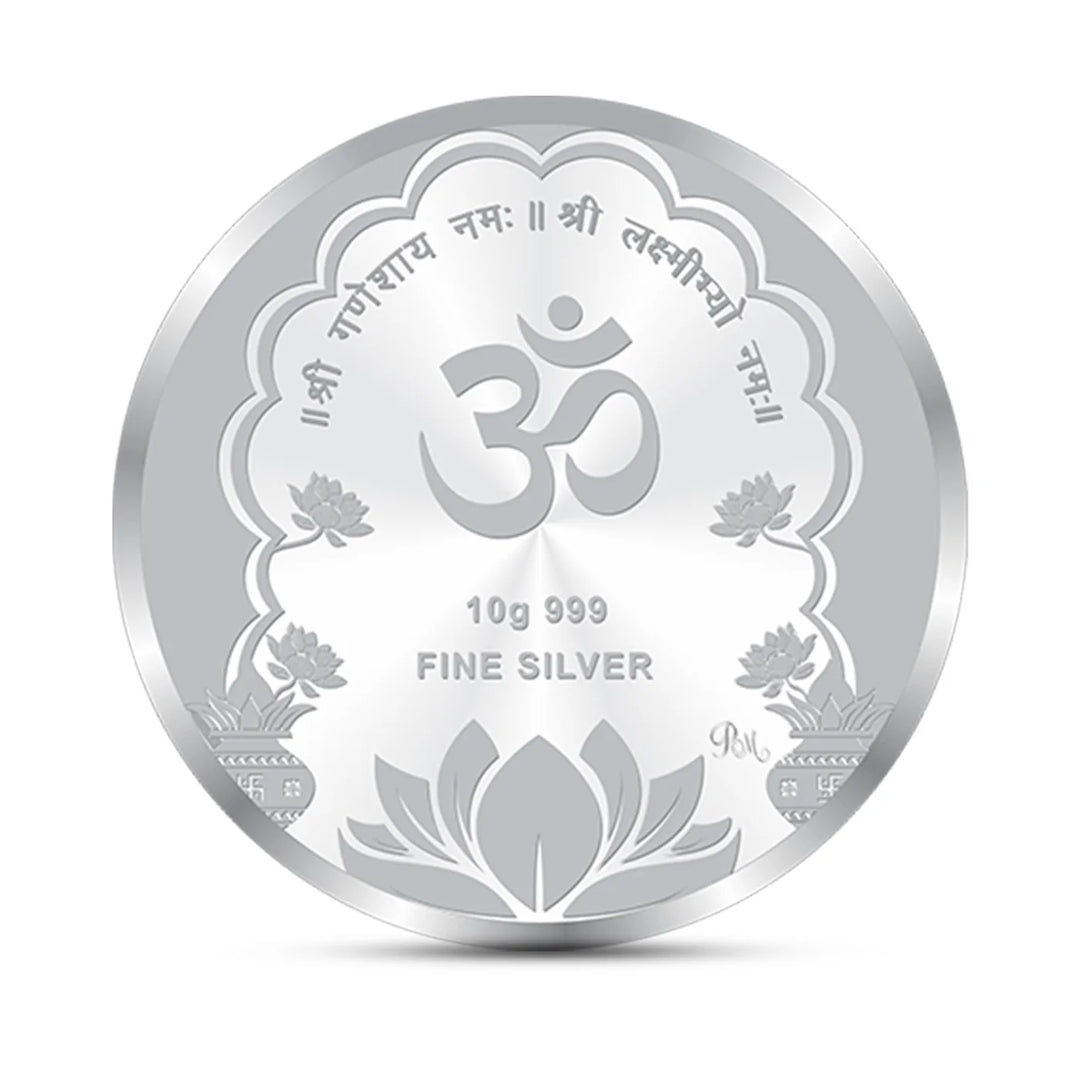 TUANZ 999 Purity 20 grams Laxmi Ganesh Silver Coin With BIS Hallmarked
