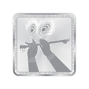 999 Purity 10 grams Radha Krishna Square Silver Coin With BIS Hallmarked