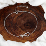 Load image into Gallery viewer, Madhuban Heart 925 Sterling Silver Anklets with Adjustable Length
