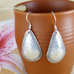 Load image into Gallery viewer, Handmade Hammered Texture 925 Sterling Silver Hook Earrings for Women
