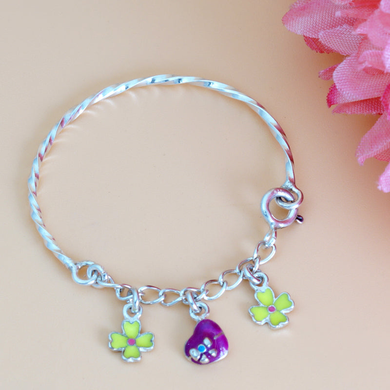 One Pair Bloom Kids 925 Silver Bracelet (For: Newborns to 3 years)