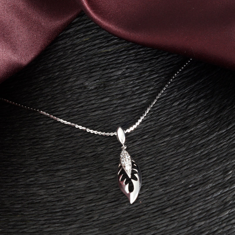 Yuva Leaf 925 Silver Pendant with Chain