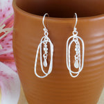 Load image into Gallery viewer, Oval Chimes 925 Sterling Silver Dangling Hook Earrings for Women
