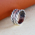 Load image into Gallery viewer, Handmade Men&#39;s Chala 925 Sterling Silver Ring - Adjustable Ring Size
