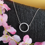 Load image into Gallery viewer, Circle of Life 925 Silver Necklace with Adjustable Length
