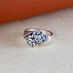 Load image into Gallery viewer, Rose 925 Sterling Silver Ring (Available in various sizes)
