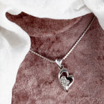 Load image into Gallery viewer, Yuva Heart 925 Silver Pendant with Chain
