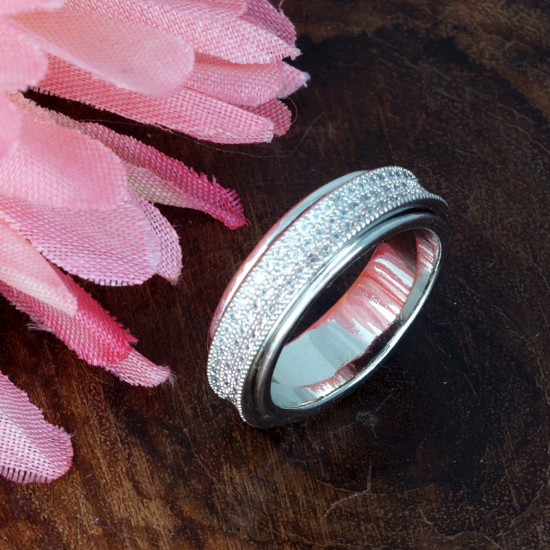 Sparkling Eternity 925 Sterling Silver Ring