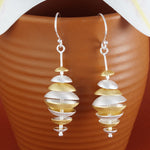 Load image into Gallery viewer, Lantern Rhodium and Gold Plated 925 Sterling Silver Hook Earrings for Women
