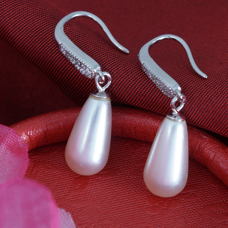 Pearl Danglers 925 Silver Earrings