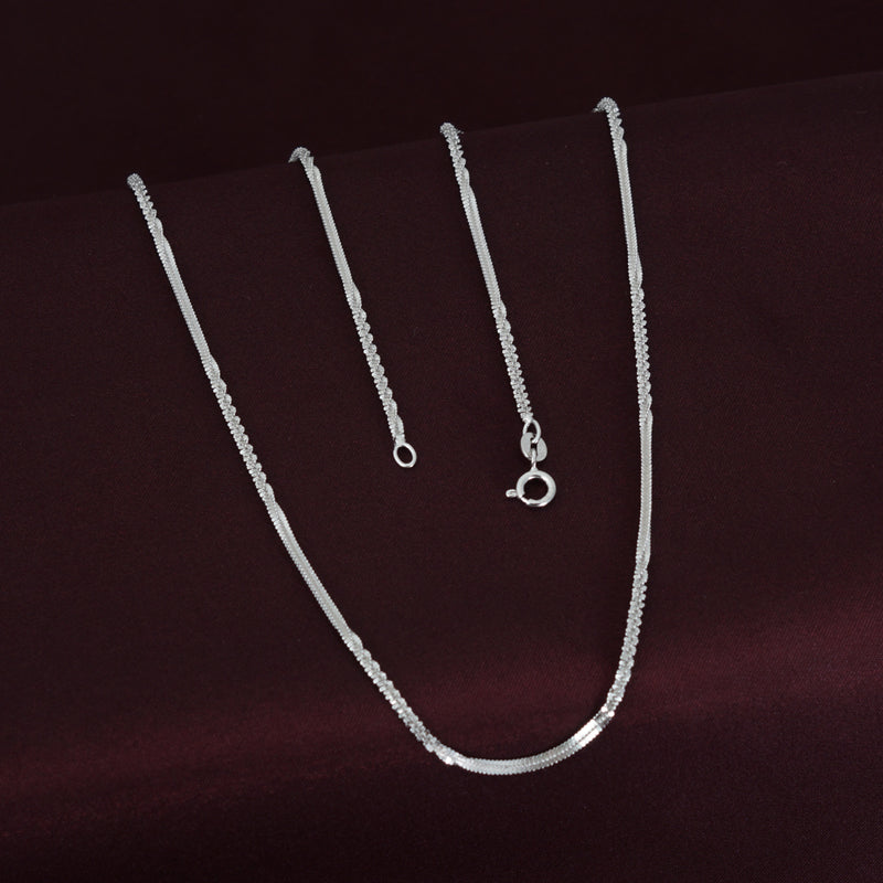 Silver Twist 925 Sterling Silver Chain