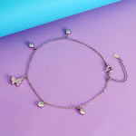 Load image into Gallery viewer, Madhuban  Butterfly 925 Sterling Silver Anklets with Adjustable Length
