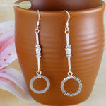 Load image into Gallery viewer, Handmade Circle 925 Sterling Silver Hook Earrings for Women
