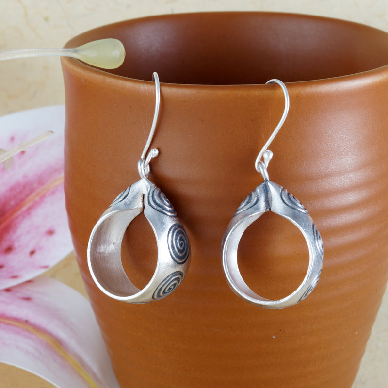 Tribe 925 Sterling Silver Hook Earrings for Women's