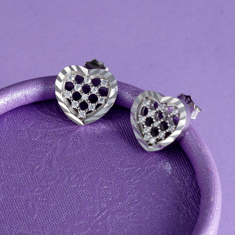 Shine 925 Sterling Plain Silver Stud Earrings