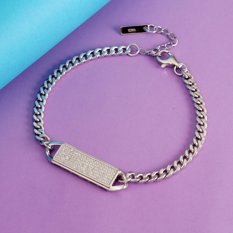 Pasha Alpine 925 Sterling Slver Bracelet with Adjustable Length