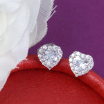 Load image into Gallery viewer, Shubham Solitaire Halo 925 Silver Earrings
