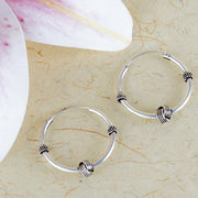 925 Sterling Silver Interknit Oxidized Bali