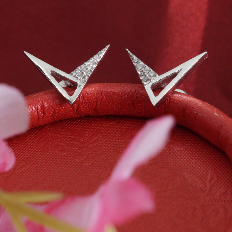 Triad Studs 925 Silver Earrings