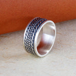 Load image into Gallery viewer, Men&#39;s Oxidized 925 Sterling Silver Ring (Available in various sizes)
