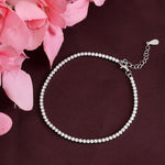 Load image into Gallery viewer, Full  Eternity Tennis 925 Silver Bracelet Adjustable Length
