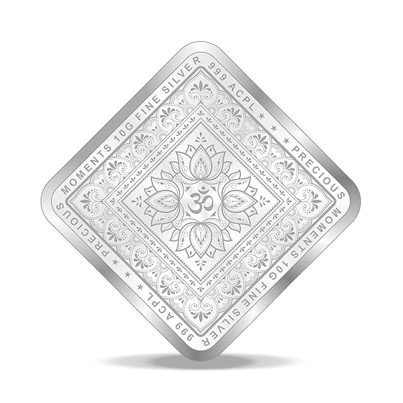 Ganesh Lakshmi (Square) 999 purity Silver Coins  Available in 10 GMS