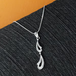 Load image into Gallery viewer, Yuva Rain Drop 925 Silver Pendant with Chain
