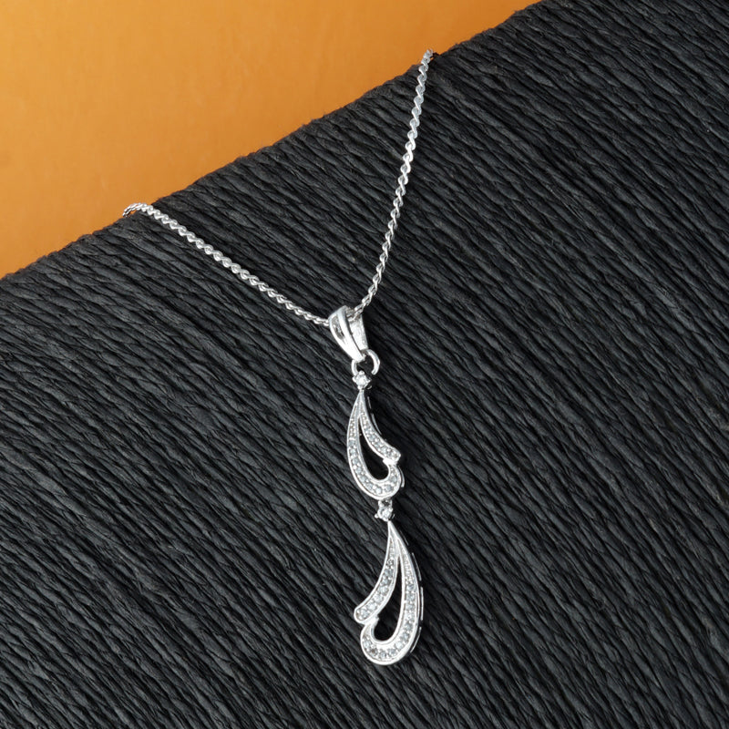 Yuva Rain Drop 925 Silver Pendant with Chain