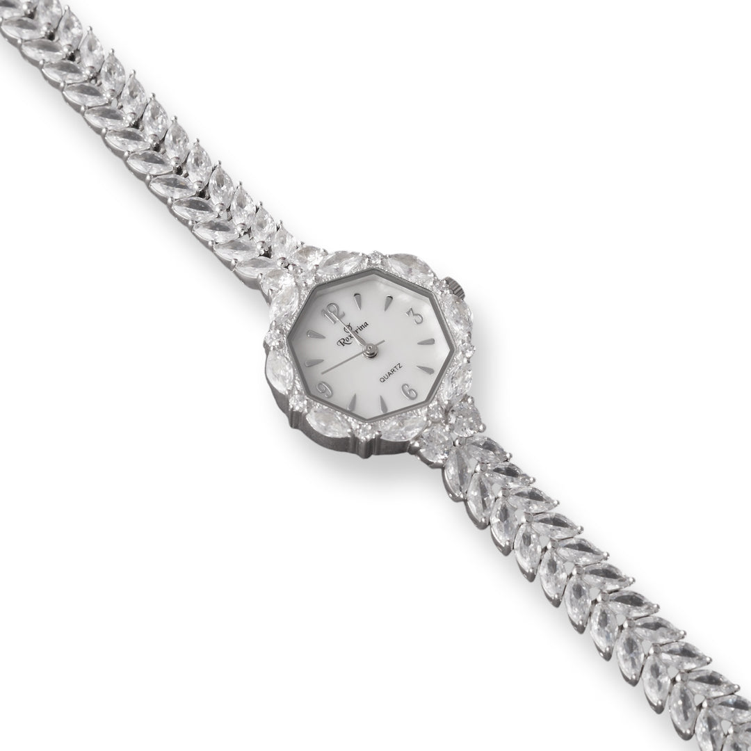 Women's 925 Sterling Silver Watch with Bracelet Belt - Octagon Dial