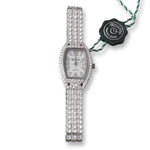 Load image into Gallery viewer, Women&#39;s 925 Sterling Silver Watch with Bracelet Belt  - Rectangular Dial
