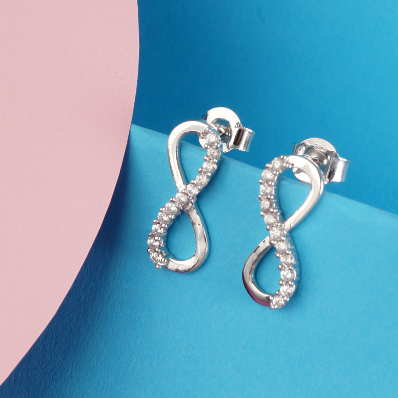 Infinity 925 Silver Earrings