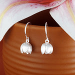 Load image into Gallery viewer, Hawaiian Cherry Flower Rhodium Plated 925 Sterling Silver Hook Earrings for Women
