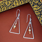 Load image into Gallery viewer, Triangle 925 Sterling Silver Dangling Hook Earrings for Women
