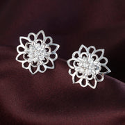 Mandala 925 Silver Earrings