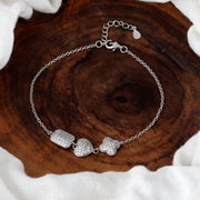 Silver Mist 925 Sterling Silver Bracelet with Adjustable Length