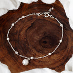 Load image into Gallery viewer, Madhuban Pearl 925 Sterling Silver Anklets with Adjustable Length
