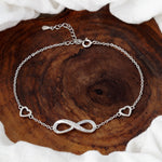 Load image into Gallery viewer, Madhuban Infinity Alpha 925 Sterling Silver Anklets with Adjustable Length
