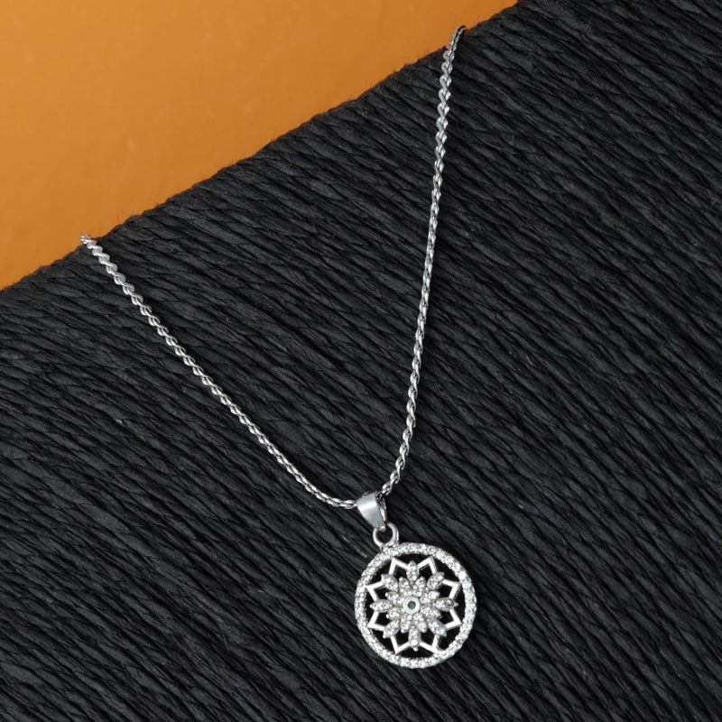 Yuva Mandala 925 Silver Pendant with Chain