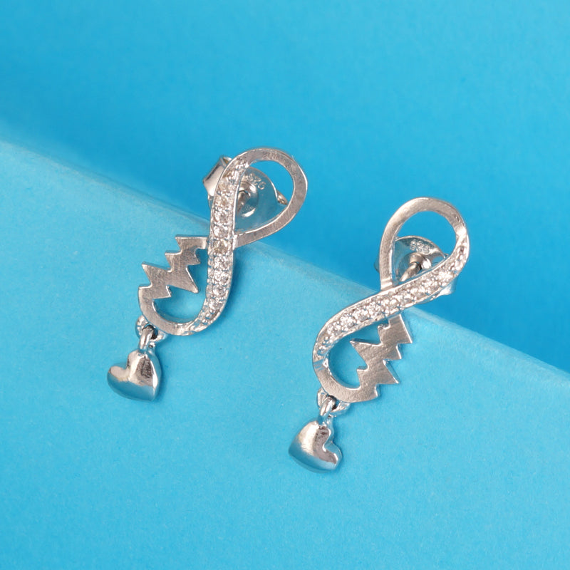 Infinite Music Love 925 Silver Earrings