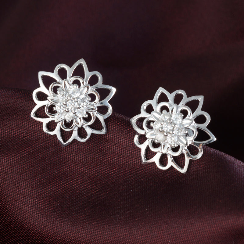 Mandala 925 Silver Earrings