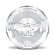 TUANZ 999 Purity 10 grams Congratulations Silver Coin for Newly Married Couple With BIS Hallmarked