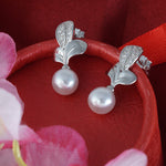 Load image into Gallery viewer, Pearl Studs 925 Silver Earrings
