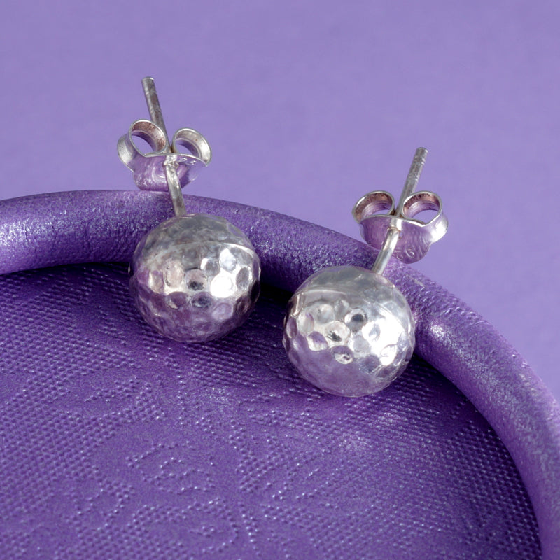 Dazzle 925 Sterling Plain Silver Stud Earrings