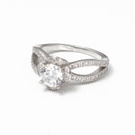 Load image into Gallery viewer, Signia Halo Solitaire 925 Silver Ring
