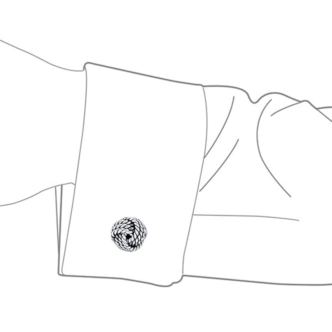 Knots 925 Sterling Silver Cufflink