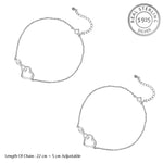 Load image into Gallery viewer, Madhuban Infinity Heart 925 Sterling Silver Anklets with Adjustable Length
