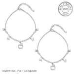 Load image into Gallery viewer, Madhuban Apple 925 Sterling Silver Anklets with Adjustable Length
