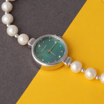 Load image into Gallery viewer, Women&#39;s 925 Sterling Silver Watch with Bracelet Belt  - Green Dial
