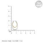 Load image into Gallery viewer, Duniya Swig Double Hoops Two Tone 925 Sterling Silver Hoop Earrings
